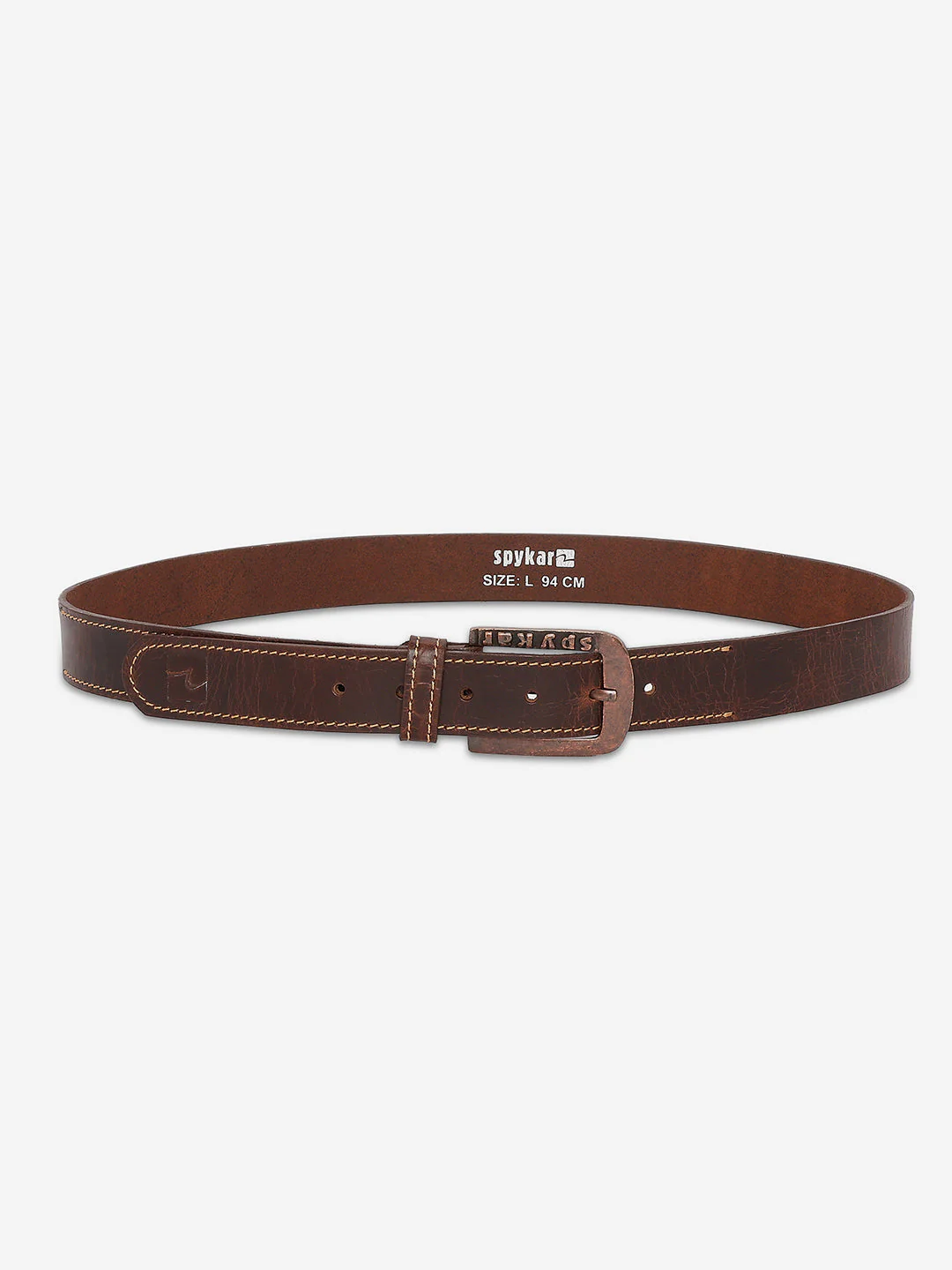 Men Brown Genuine Leather Belt - Image 2