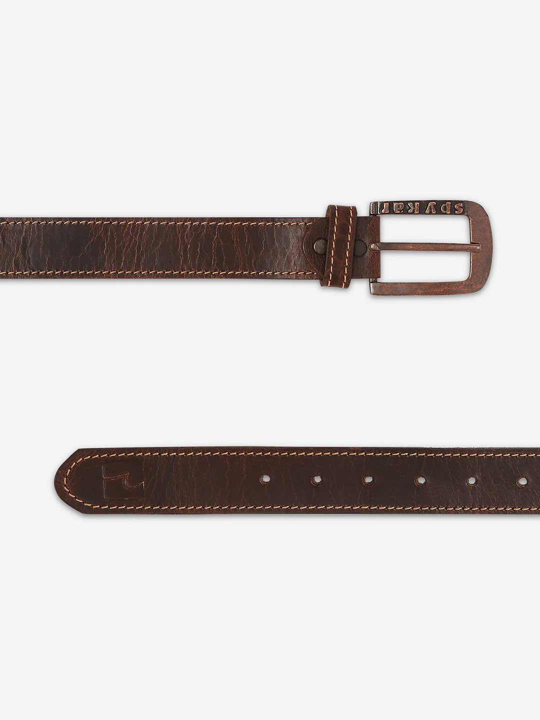 Men Brown Genuine Leather Belt - Image 4