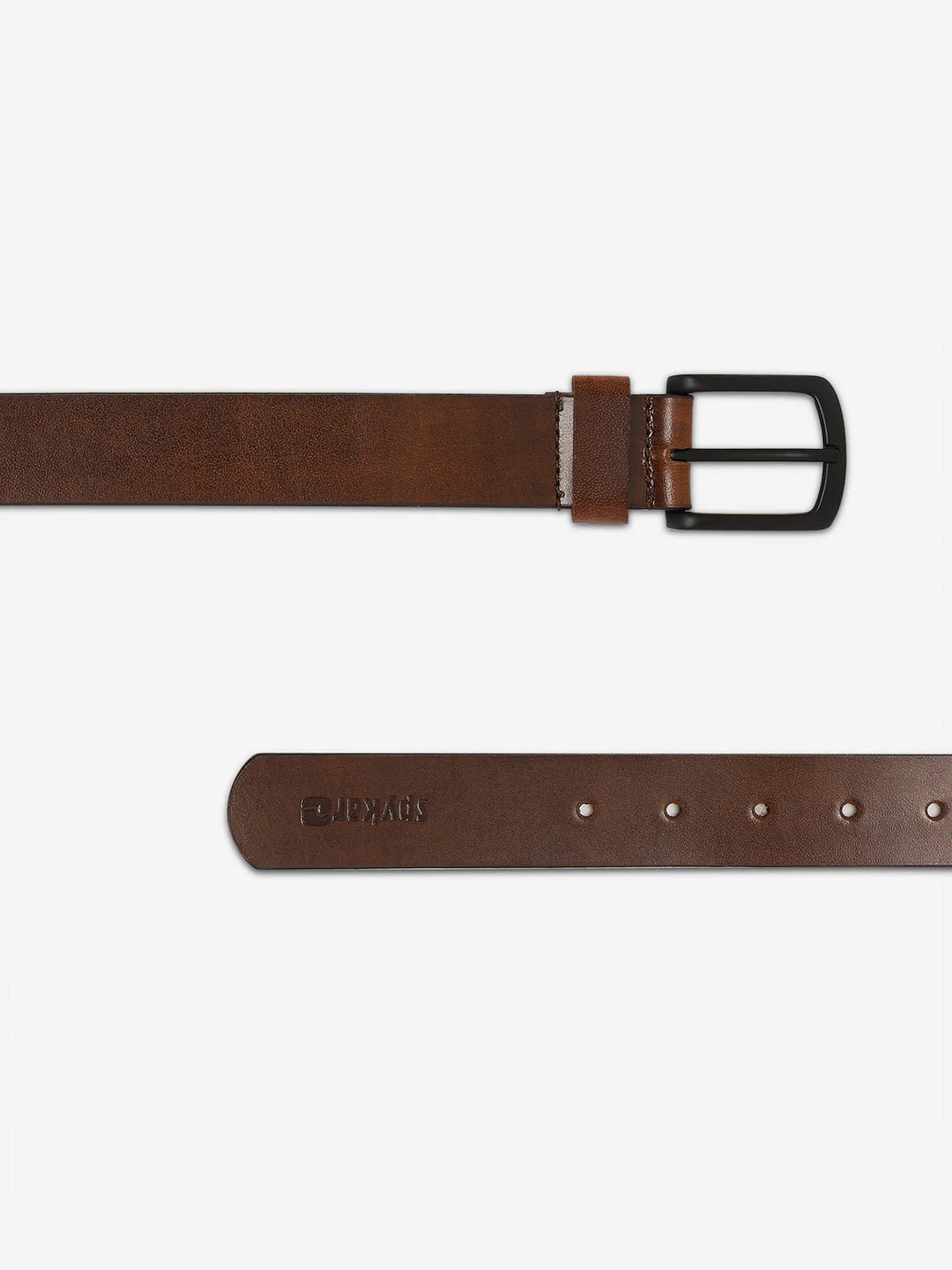 Men Tan Genuine Leather Belt - Image 4