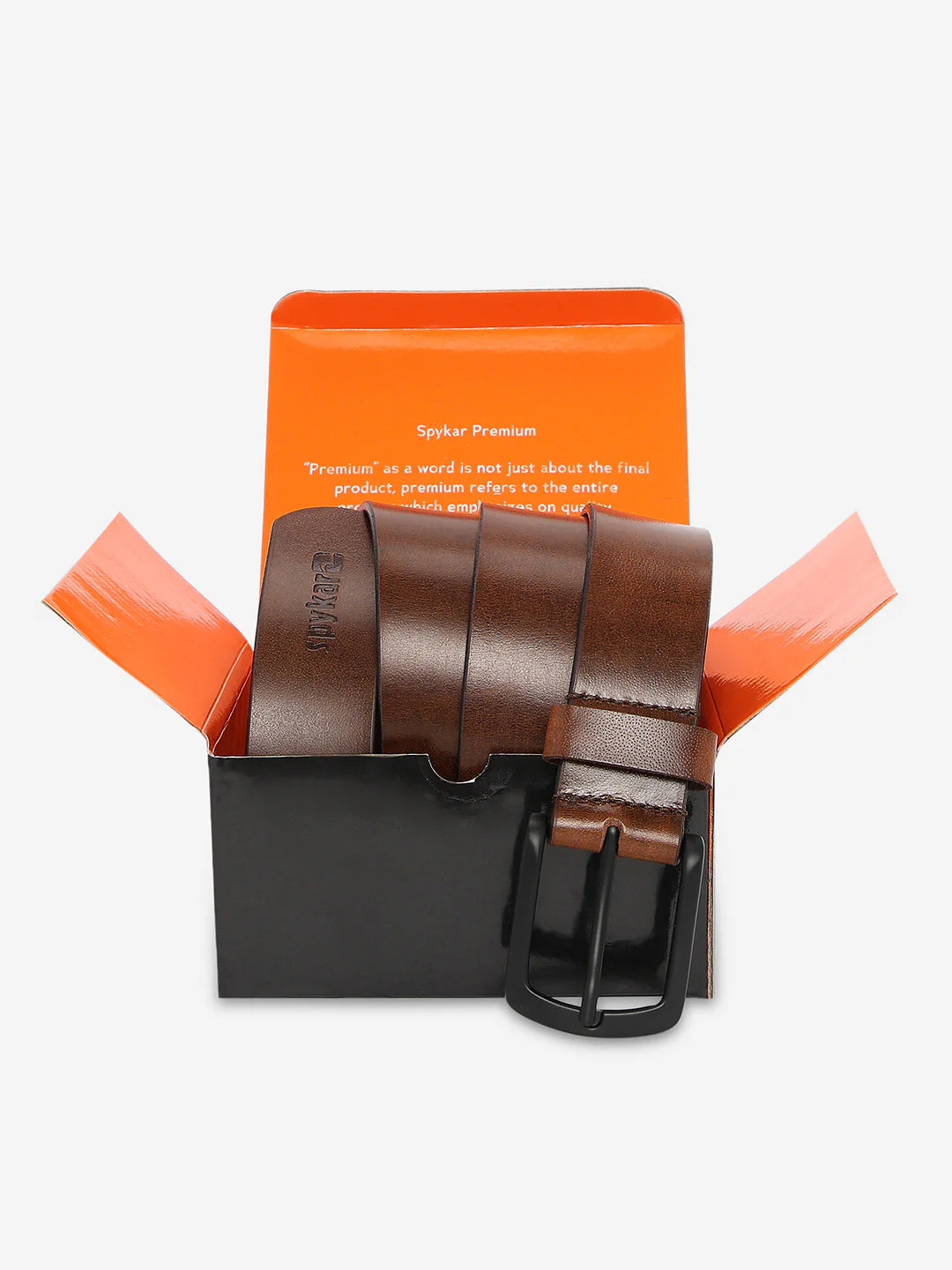 Men Tan Genuine Leather Belt - Image 5