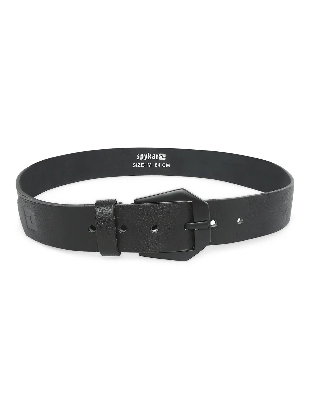 Men Black Leather Belt