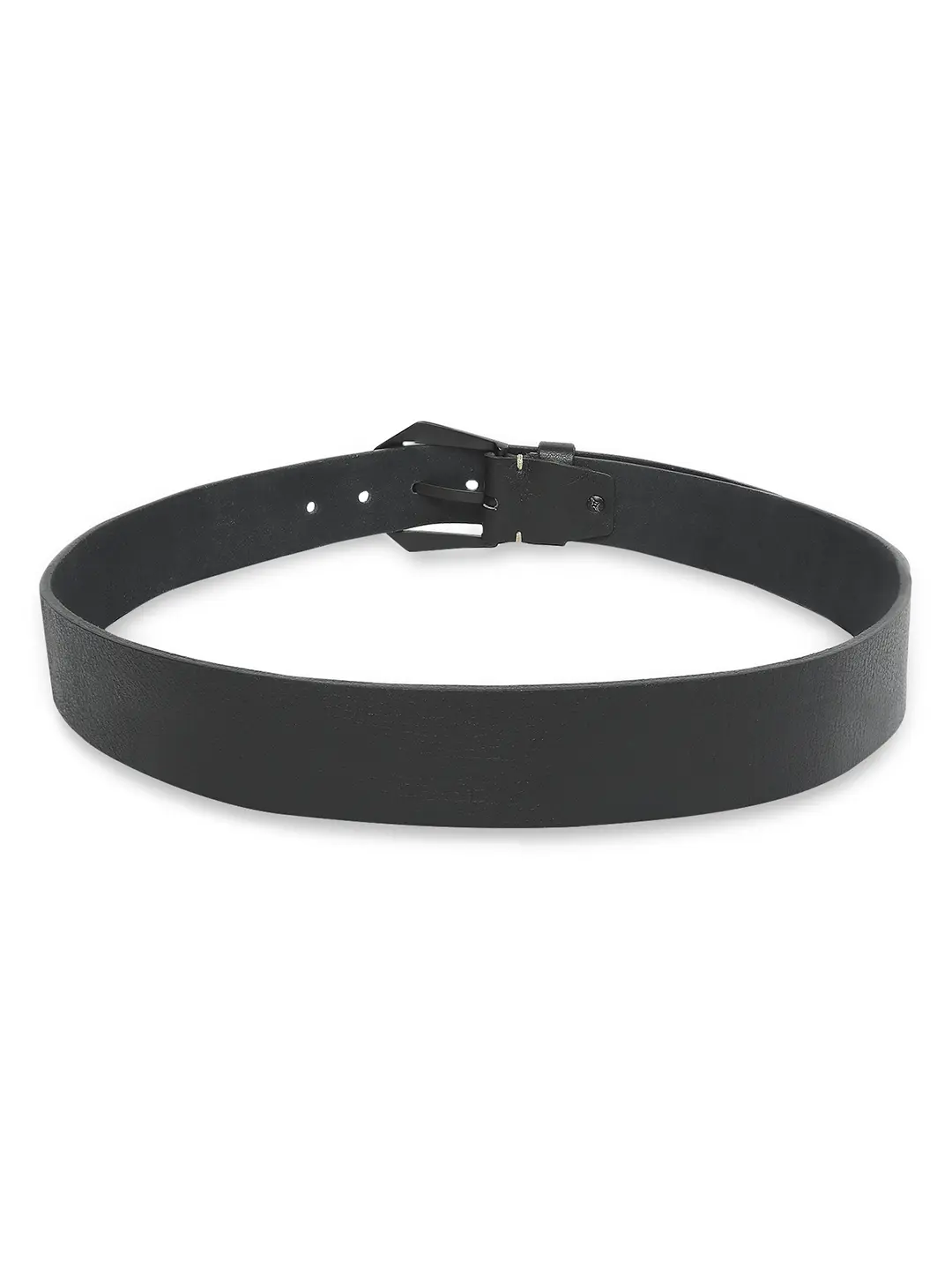 Men Black Leather Belt - Image 2