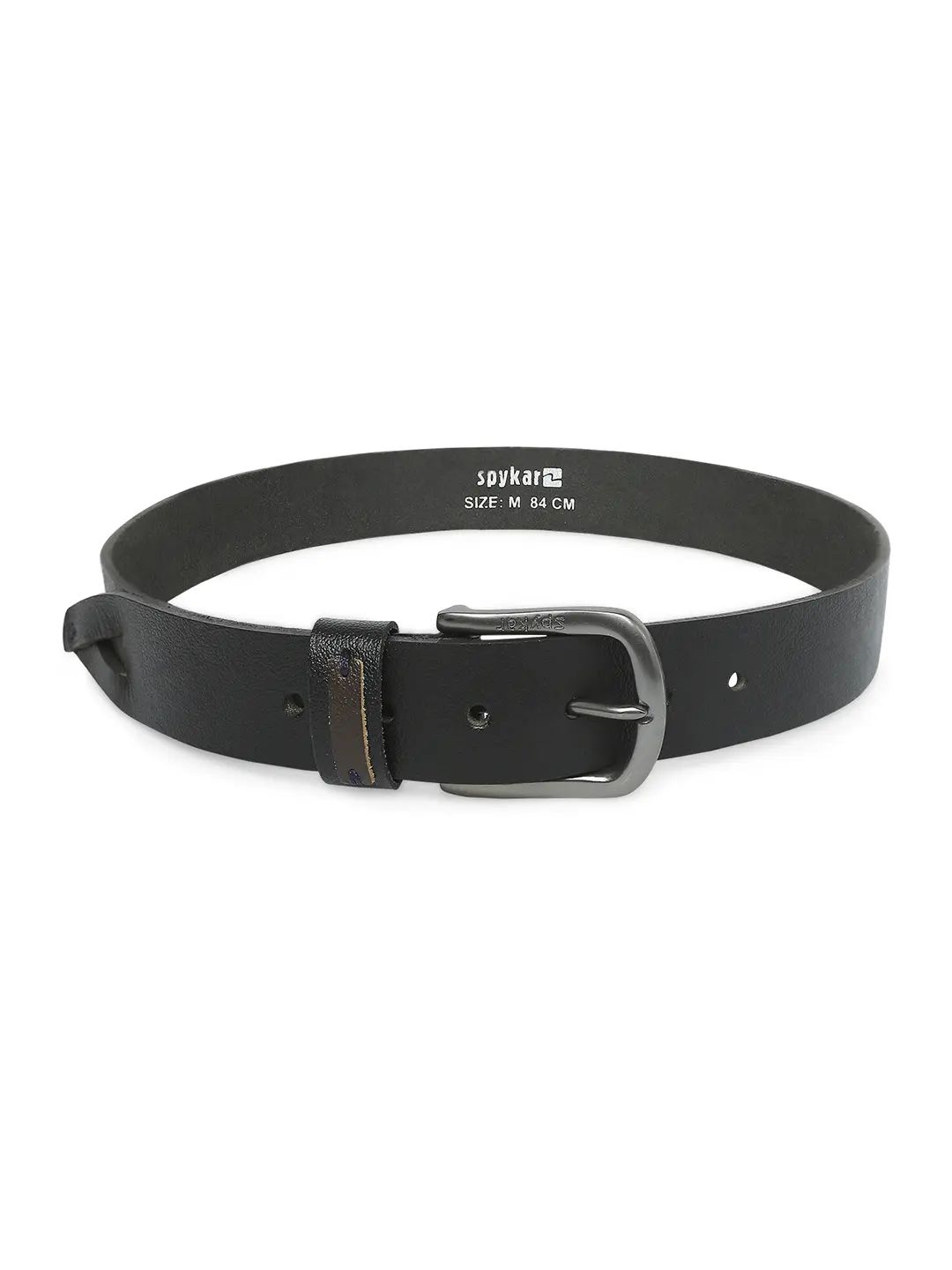 Men Black Leather Belt
