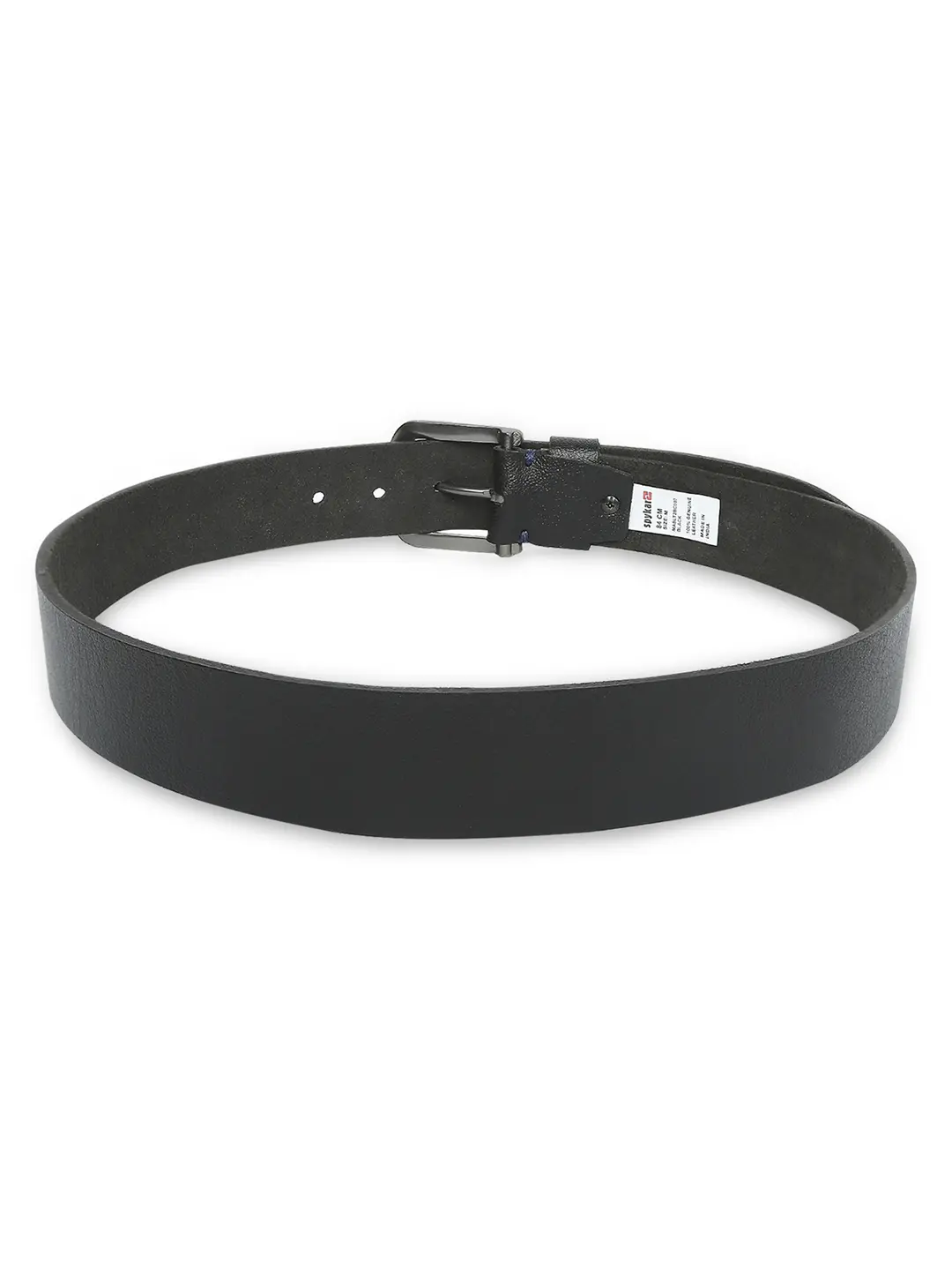Men Black Leather Belt - Image 2