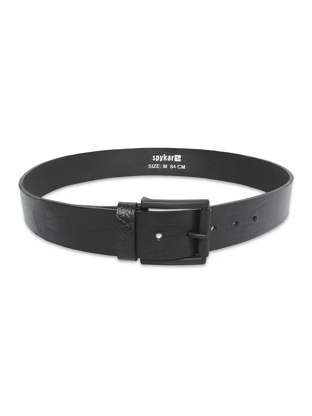 Men Black Leather Belt - Image 6