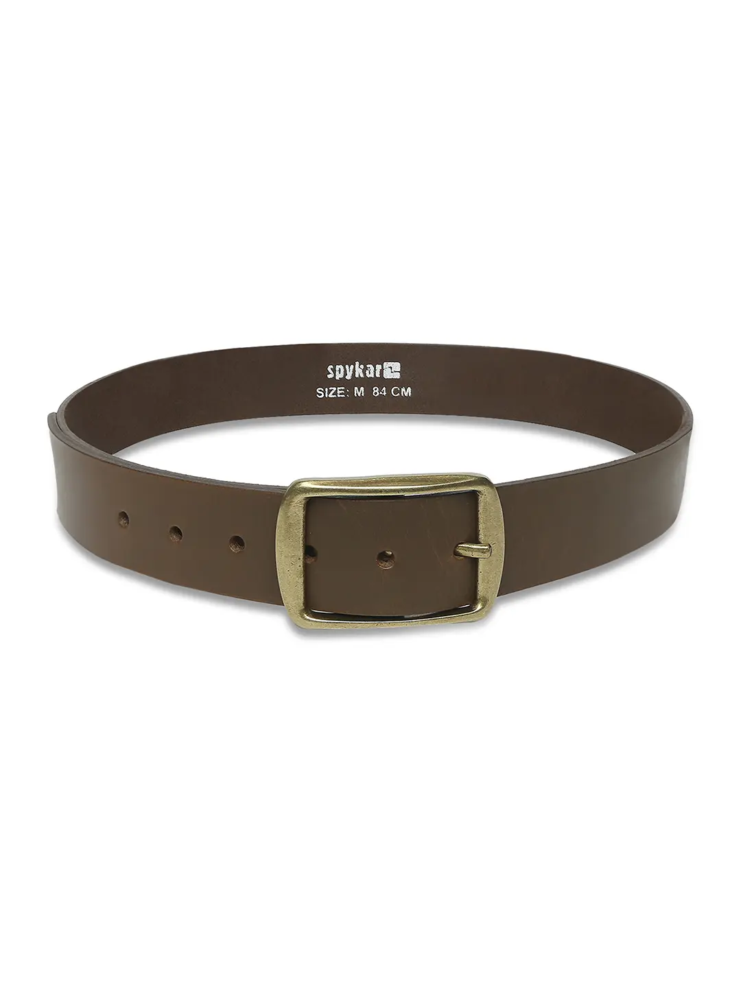 Men Brown Leather Belt - Image 6