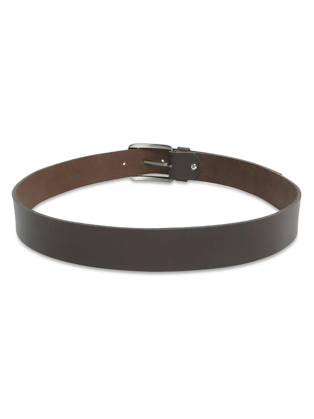 Men Brown Leather Belt - Image 2