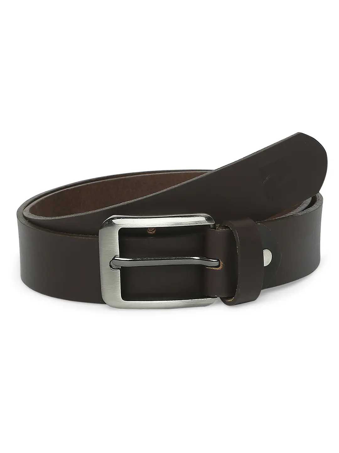 Men Brown Leather Belt - Image 3