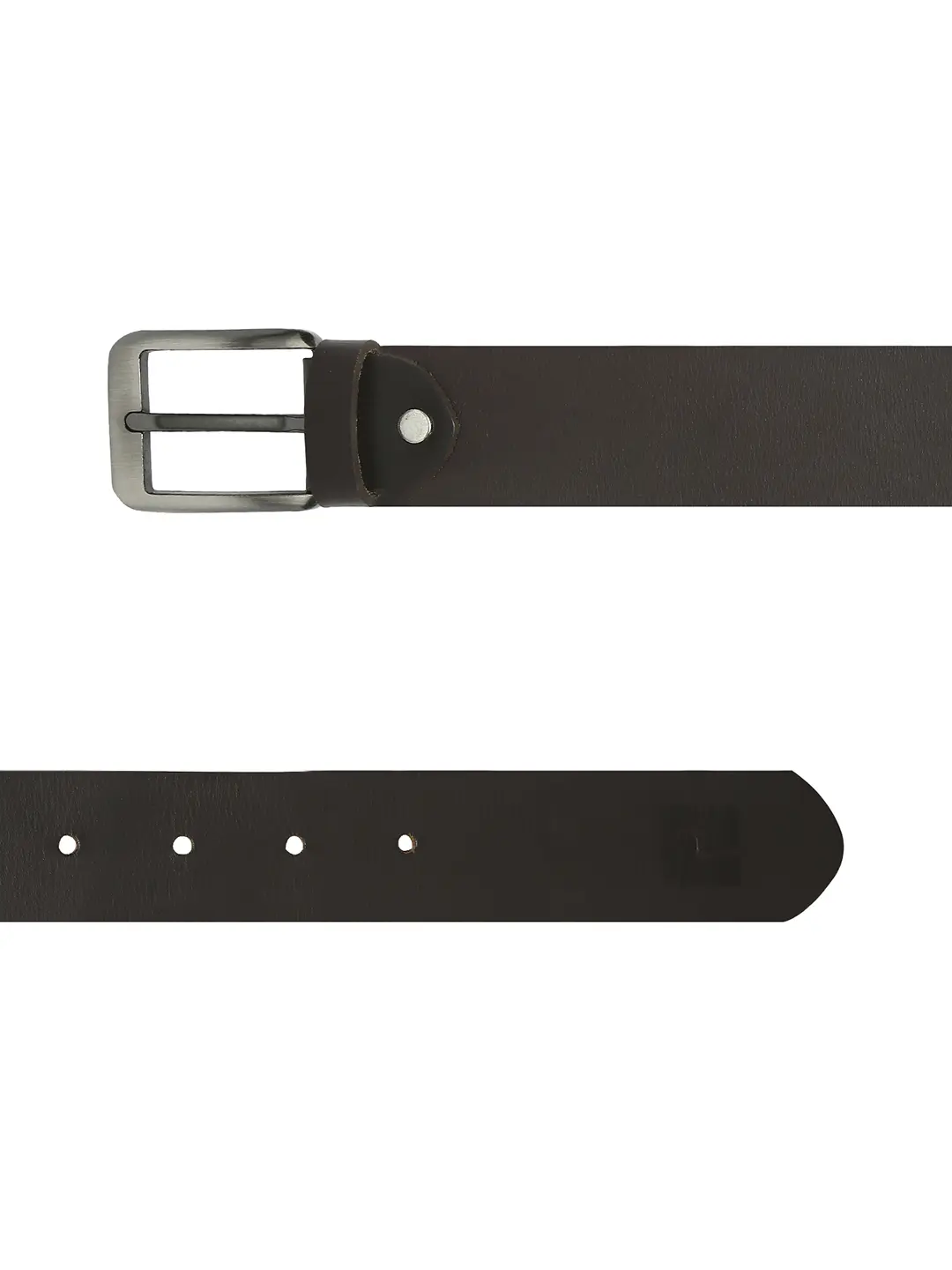 Men Brown Leather Belt - Image 5