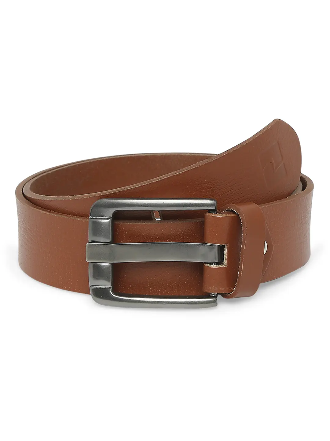 Men Brown Leather Belt - Image 3