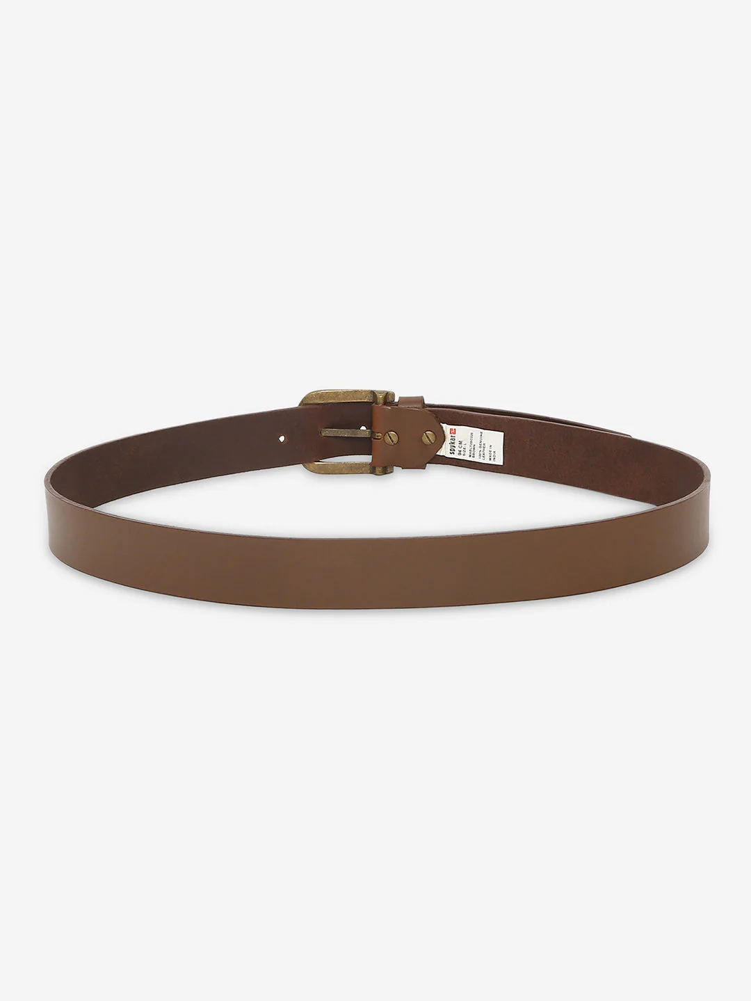 Men Brown Genuine Leather Belt - Image 3