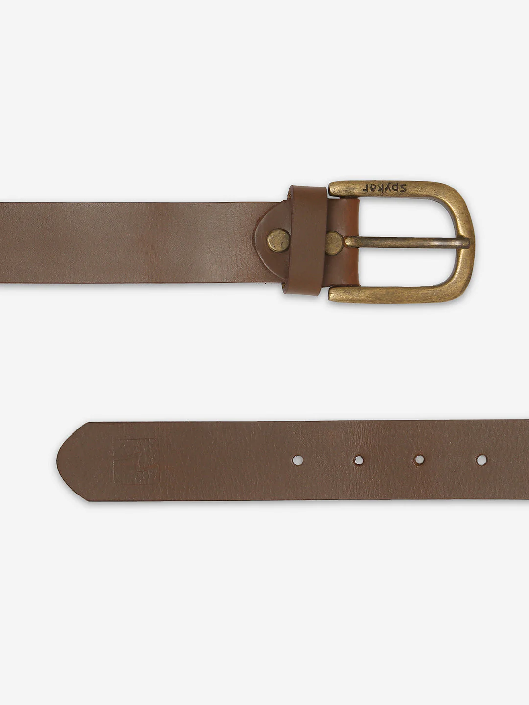 Men Brown Genuine Leather Belt - Image 4