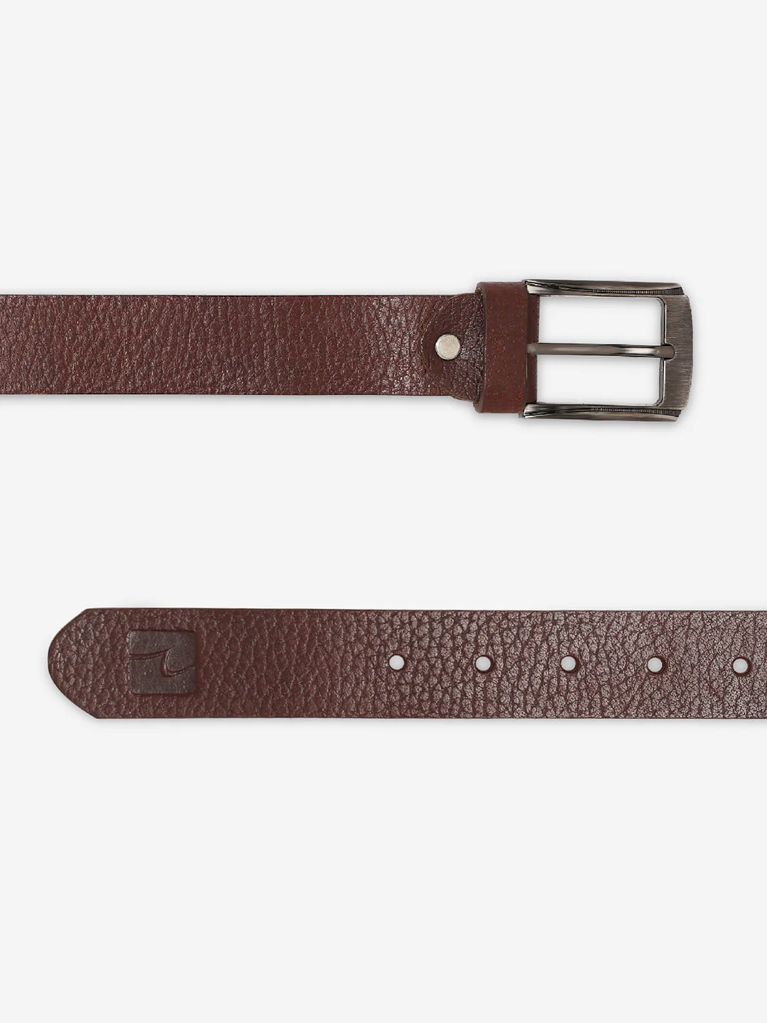 Men Brown Genuine Leather Belt - Image 4