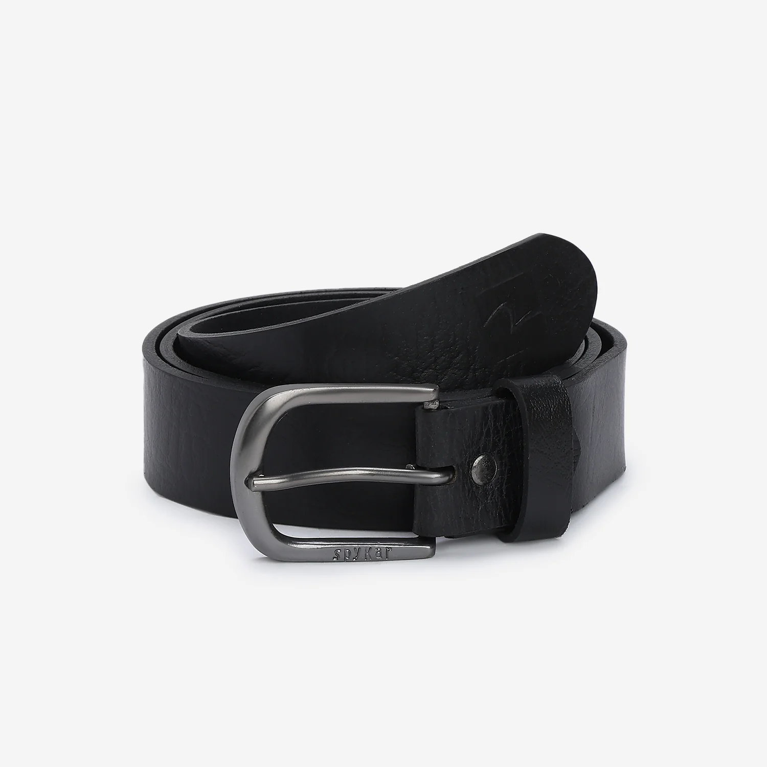 Men Black Leather Belt