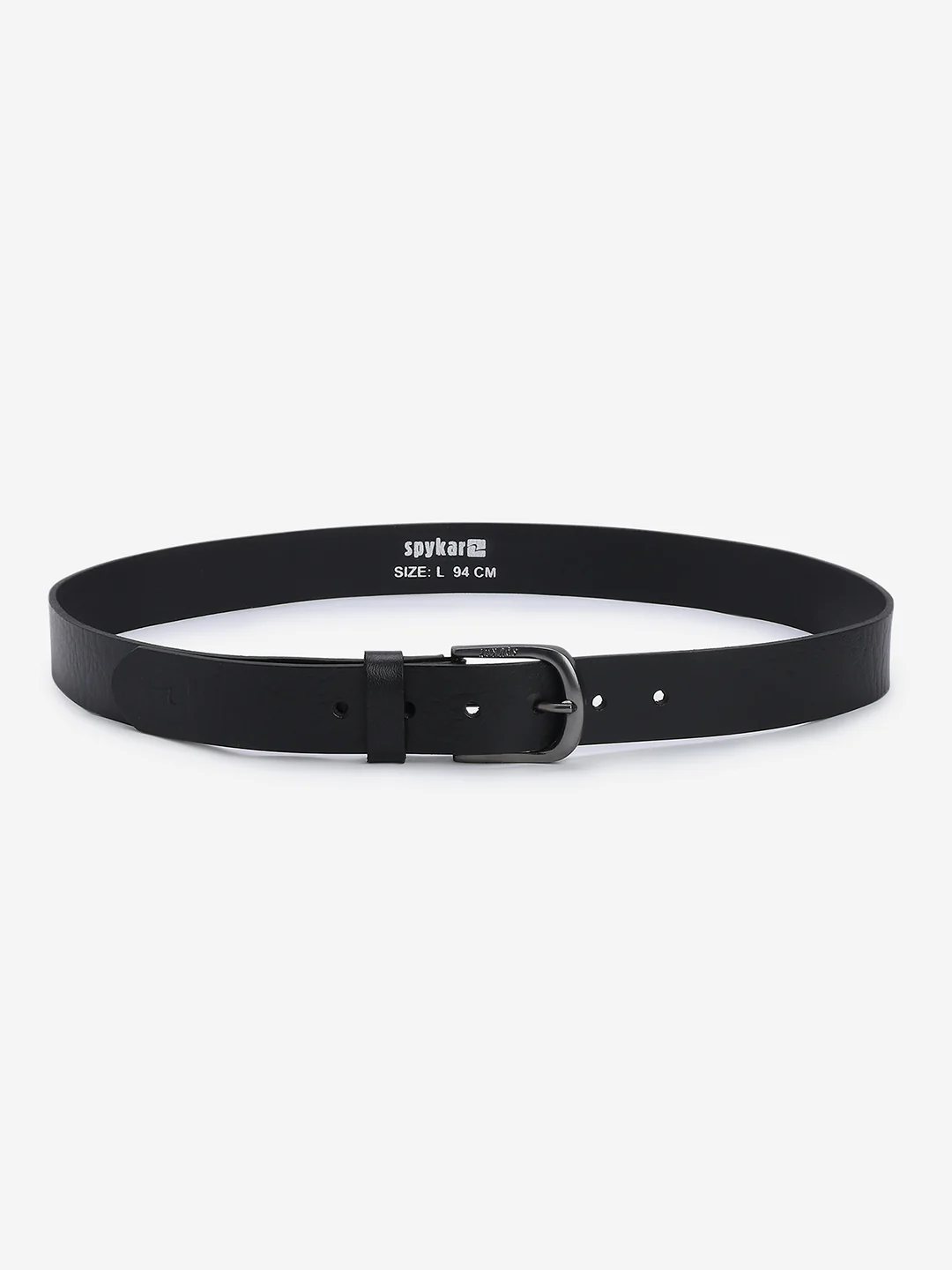 Men Black Leather Belt - Image 2