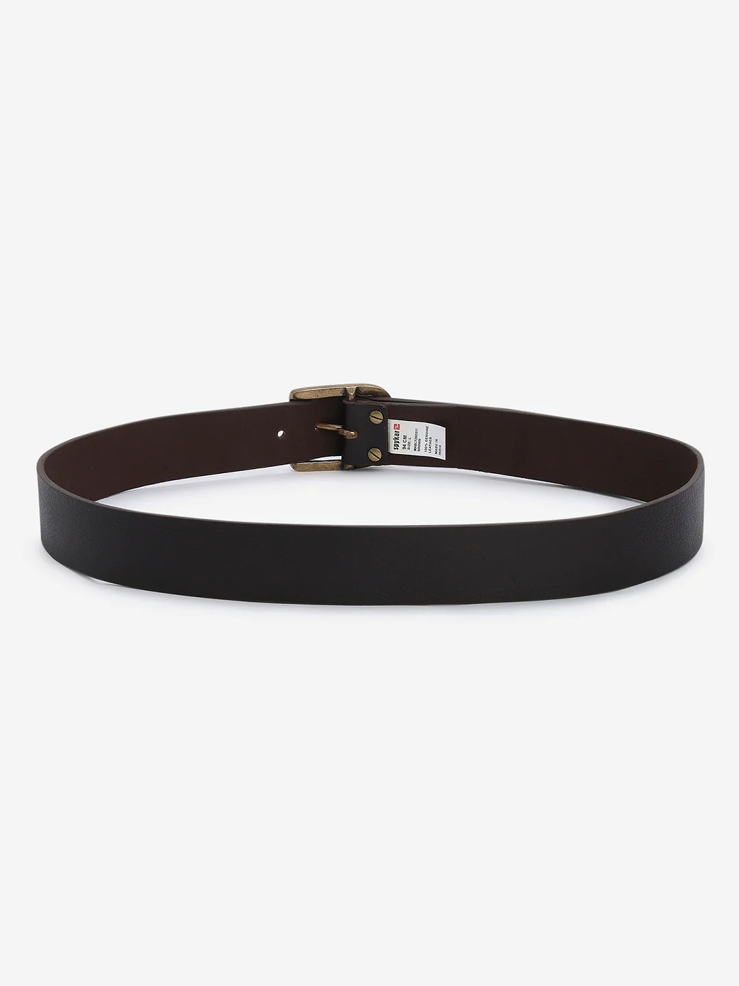 Men Brown Leather Belt - Image 4
