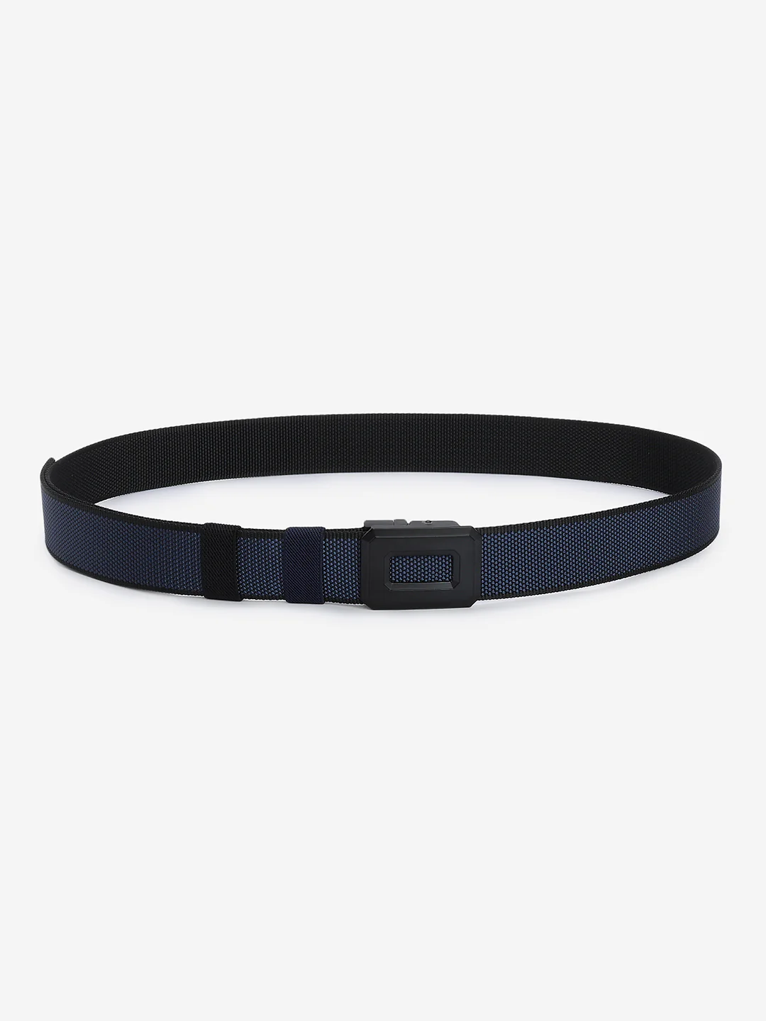Men Blue/Black Leather Belt - Image 3