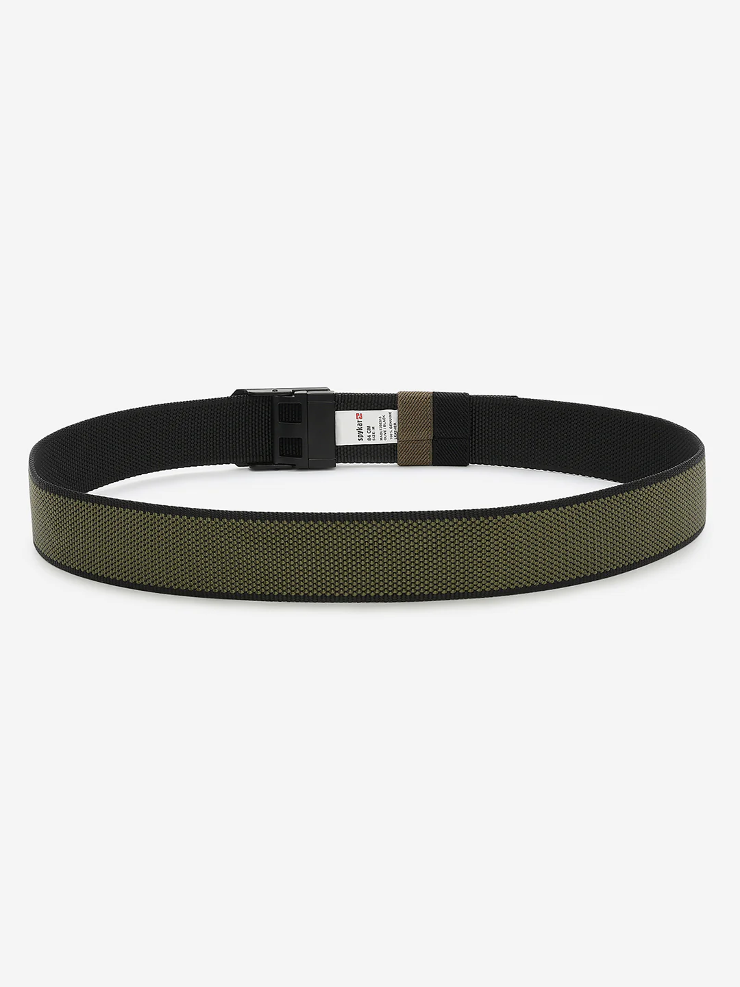 Olive/Black Leather Belt - Image 3