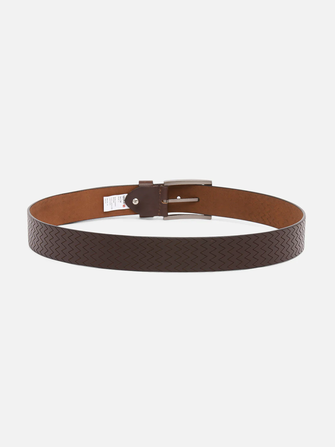 Men Brown Leather Belt - Image 2