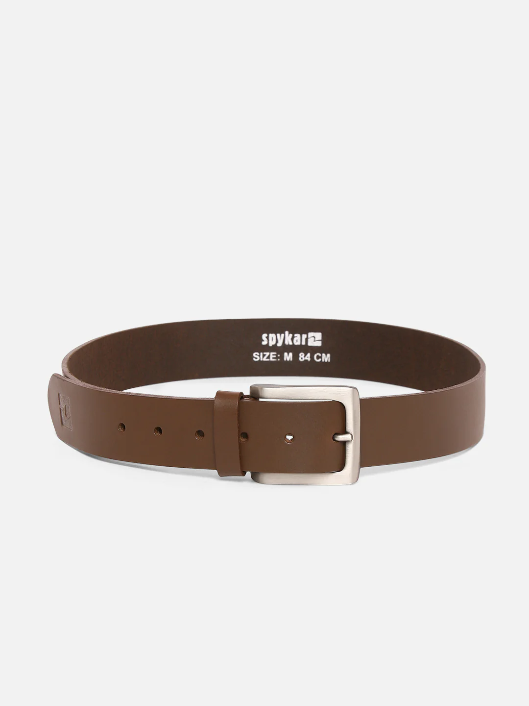 Men Brown Leather Belt - Image 2
