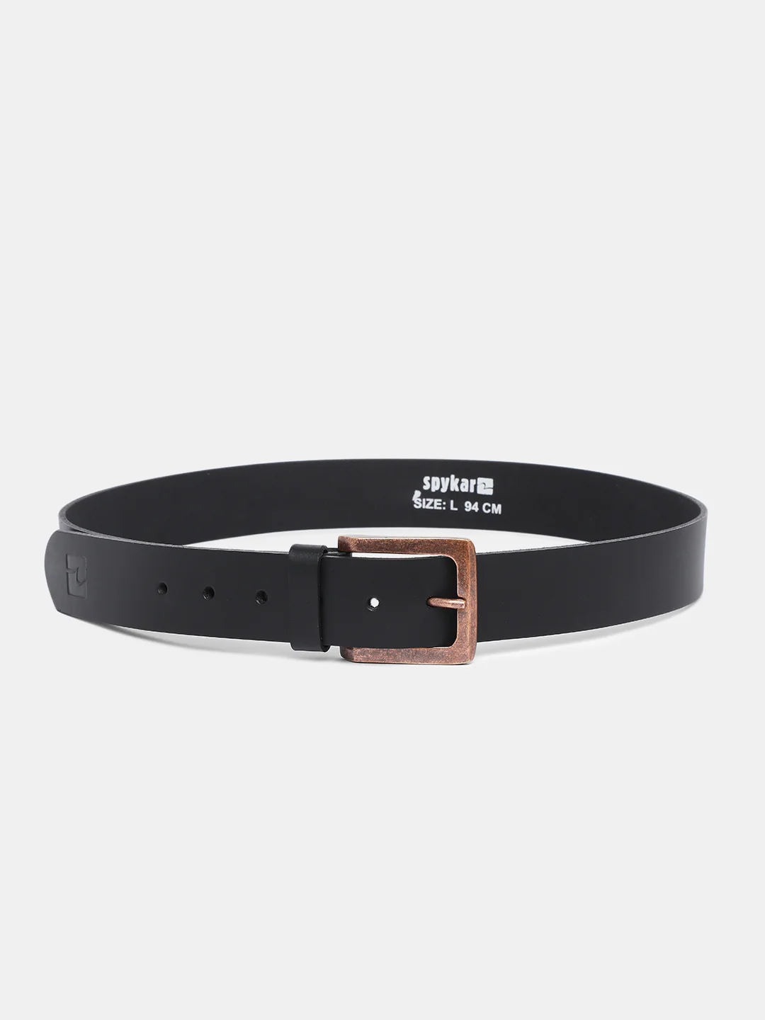 Men Black Leather Belt