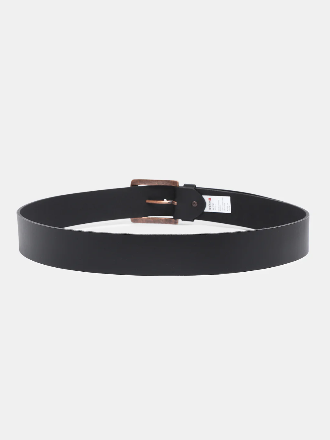 Men Black Leather Belt - Image 2