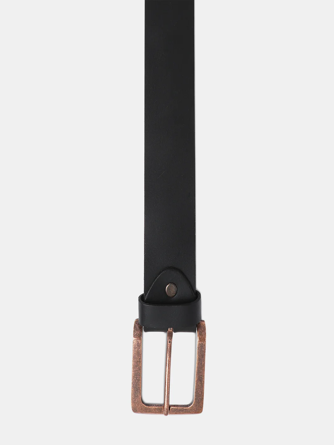Men Black Leather Belt - Image 4