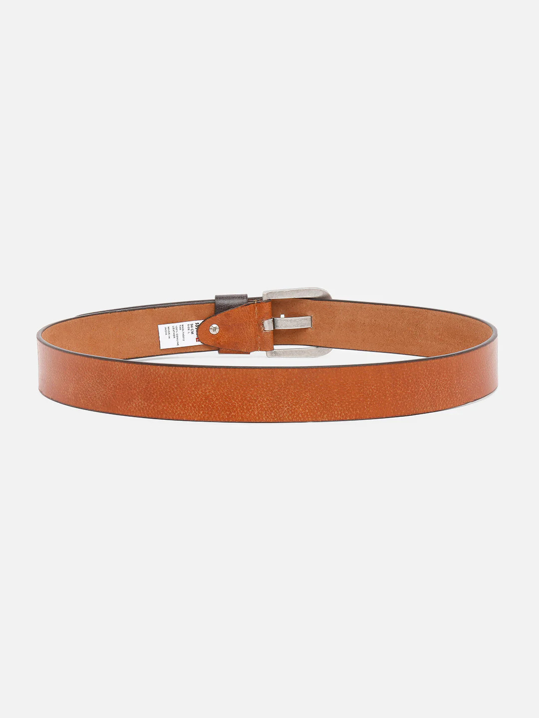 Men Tan Leather Belt - Image 2