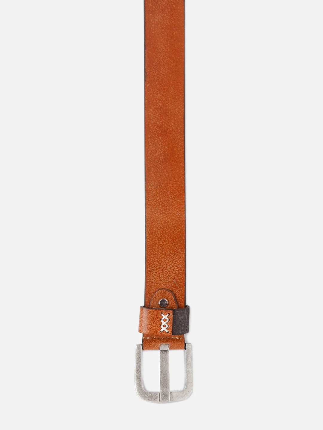 Men Tan Leather Belt - Image 4