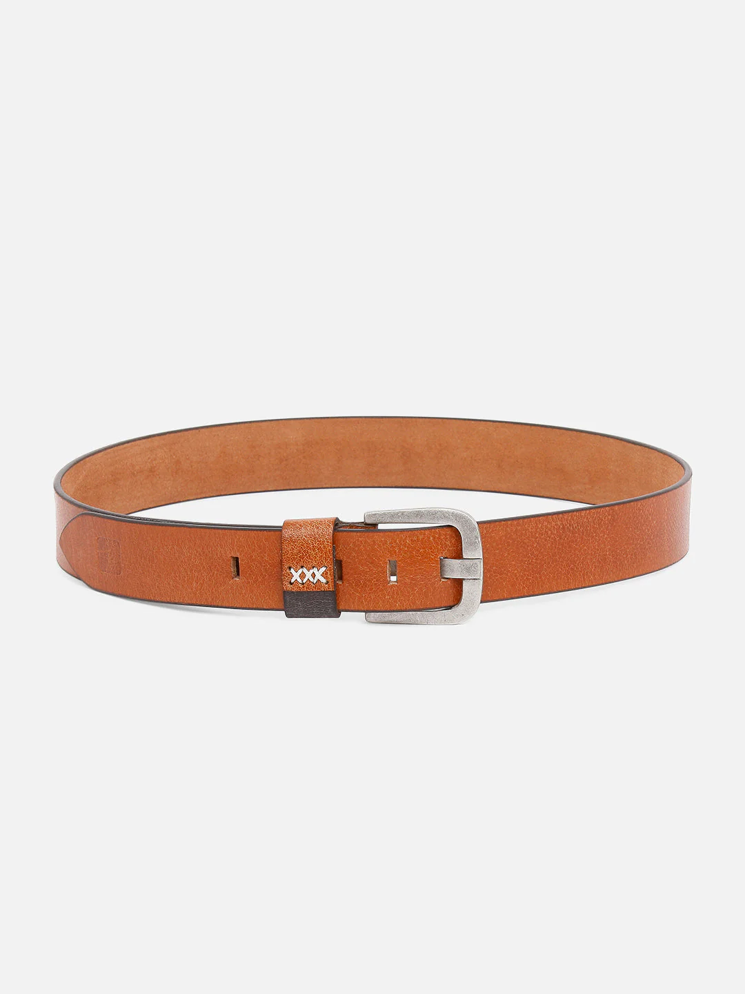 Men Tan Leather Belt - Image 7