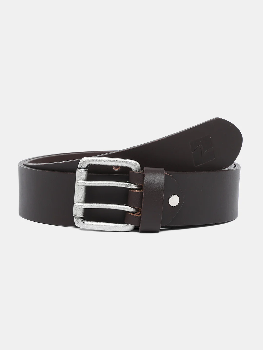 Men Brown Leather Belt - Image 3
