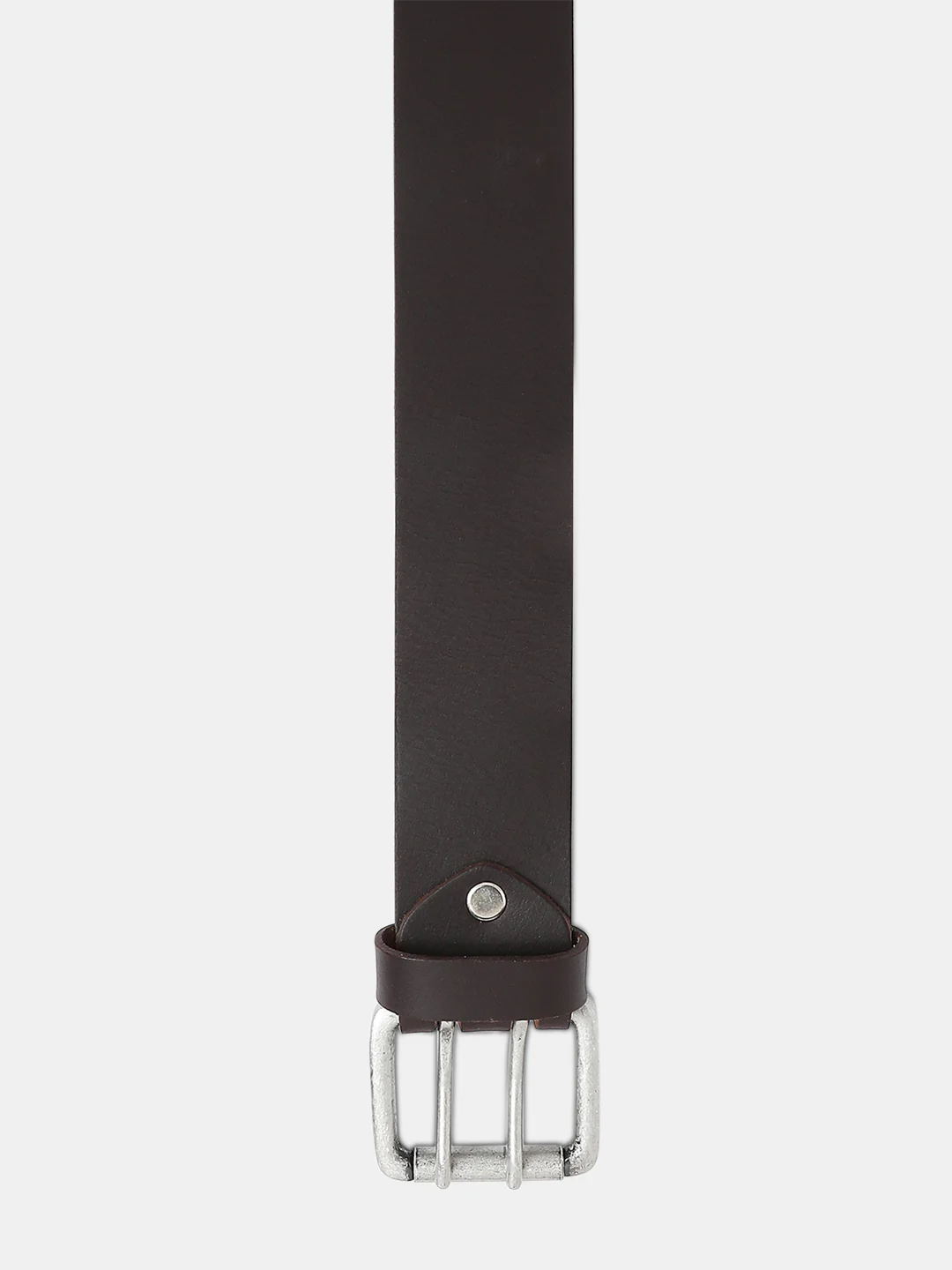 Men Brown Leather Belt - Image 4