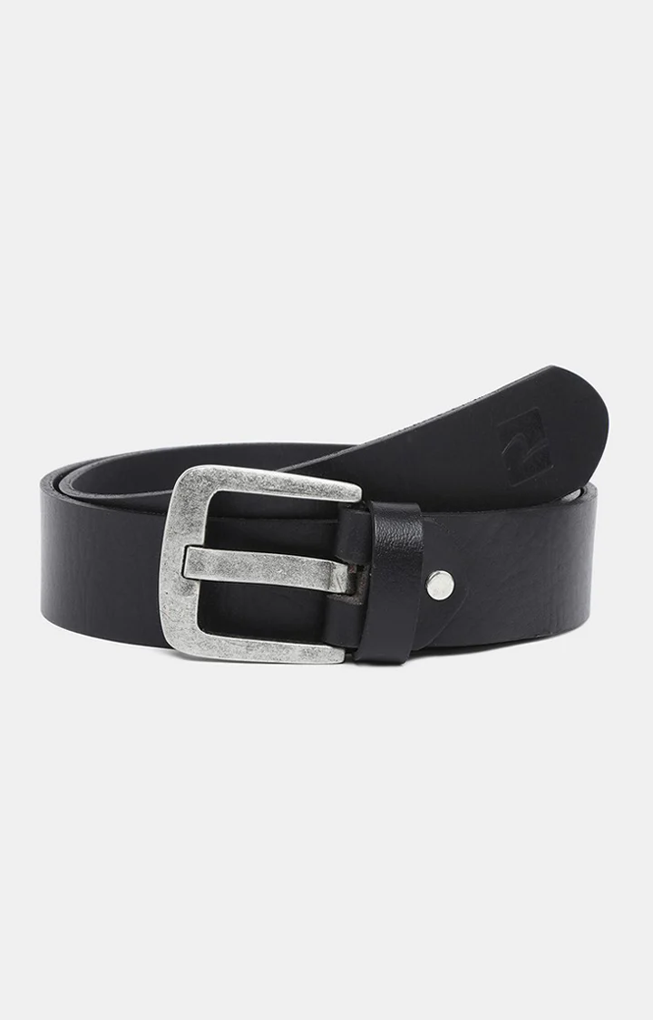 Men Leather Black Belt - Image 3