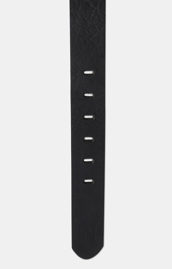 Men Leather Black Belt - Image 5