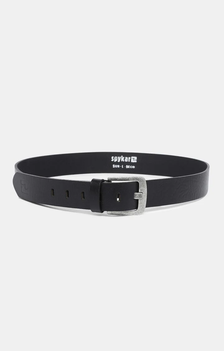 Men Leather Black Belt - Image 7
