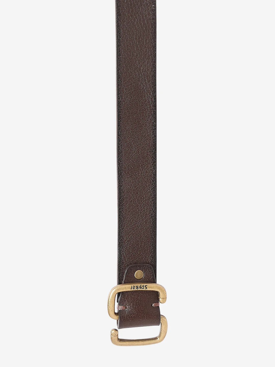 Men Brown Leather Belt - Image 4