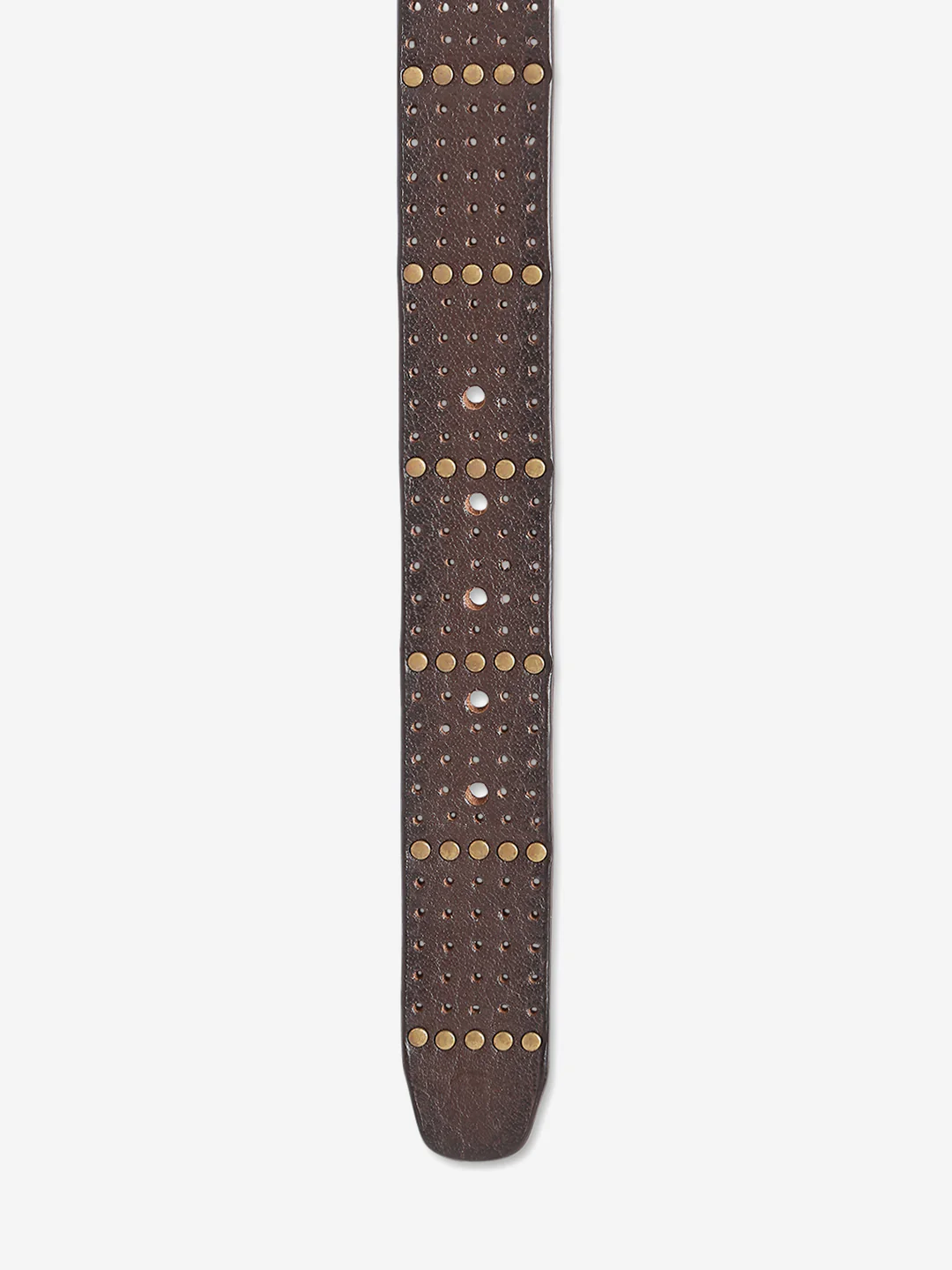 Men Brown Leather Belt - Image 5