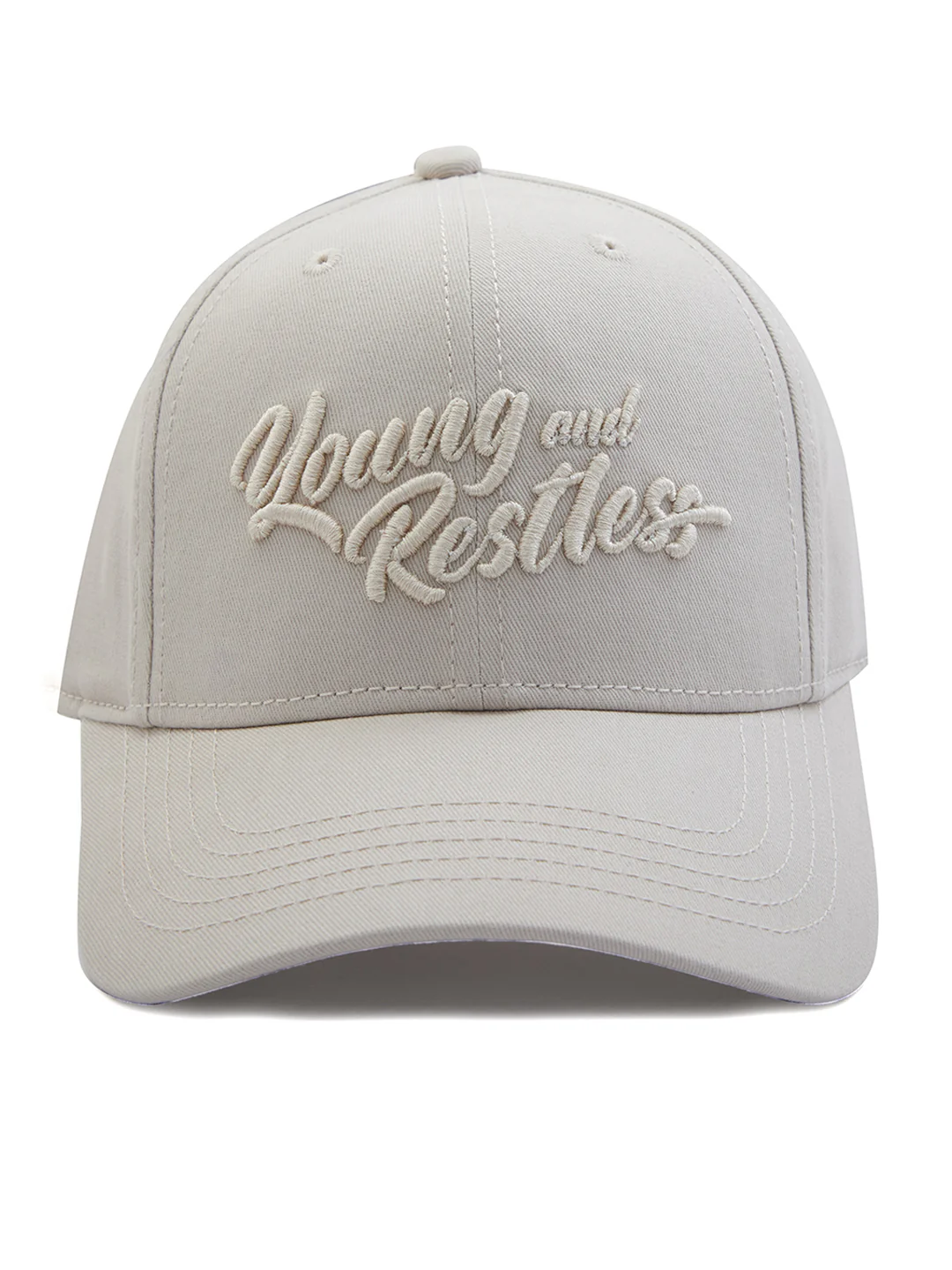 Men Off White Solid Cap