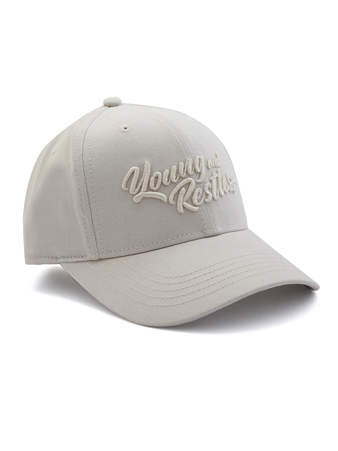 Men Off White Solid Cap - Image 2