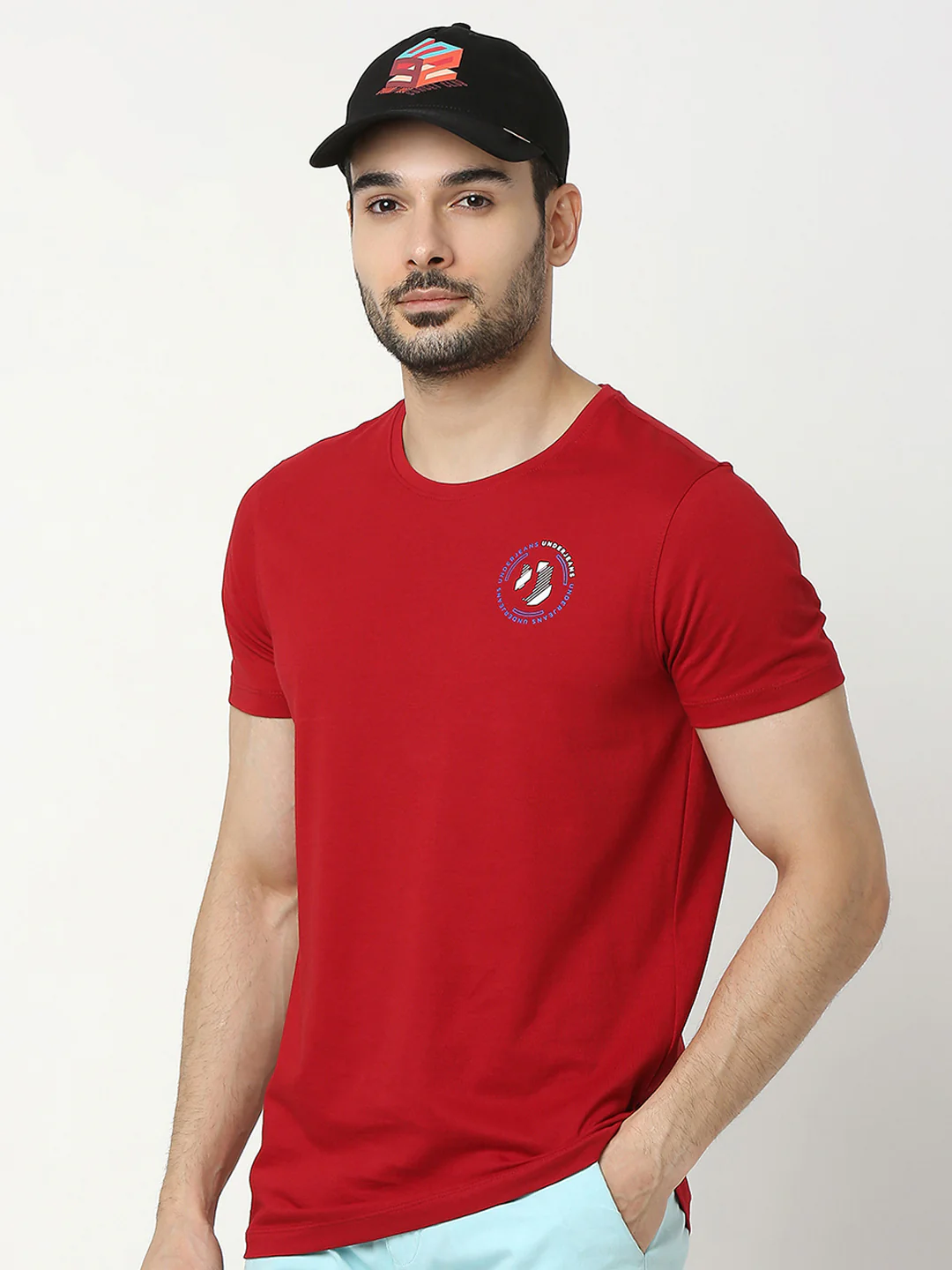 Men Black Solid Cap - Image 6
