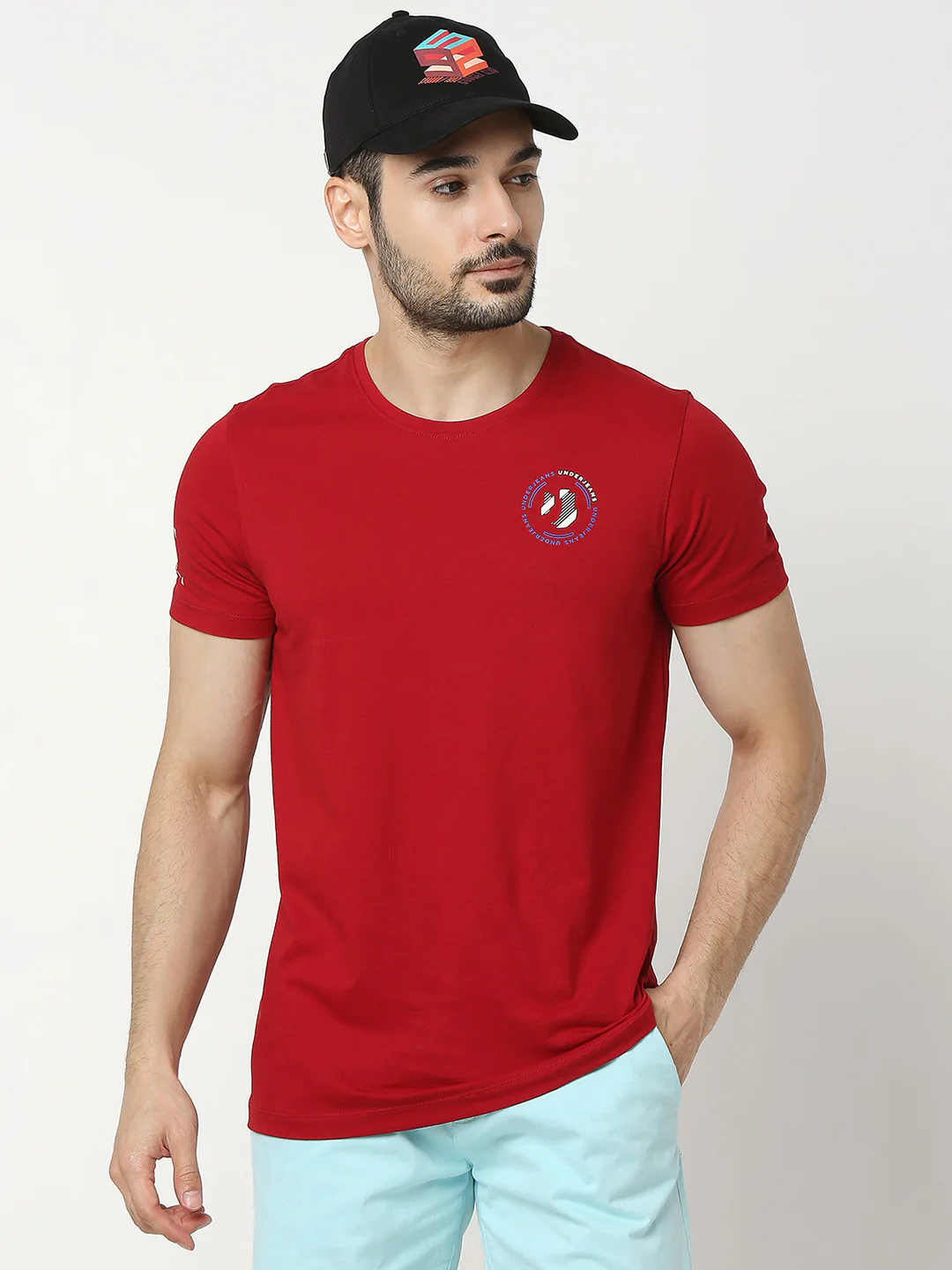 Men Black Solid Cap - Image 7