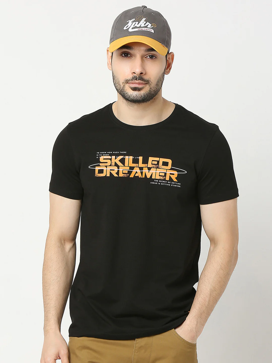 Men Grey Solid Cap - Image 5