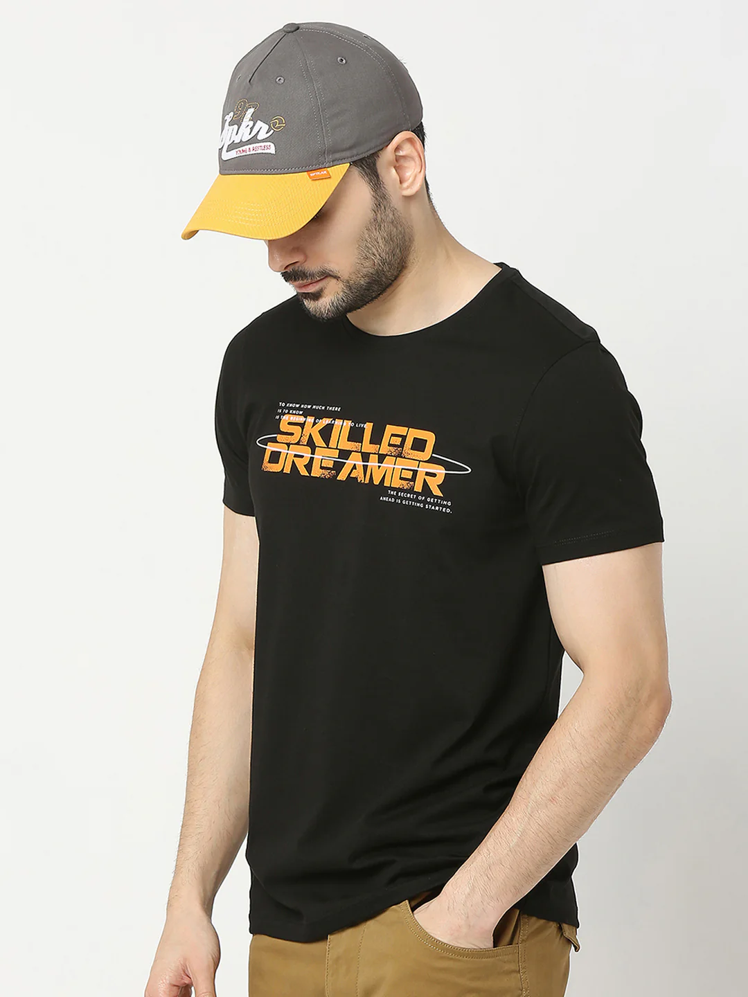 Men Grey Solid Cap - Image 6