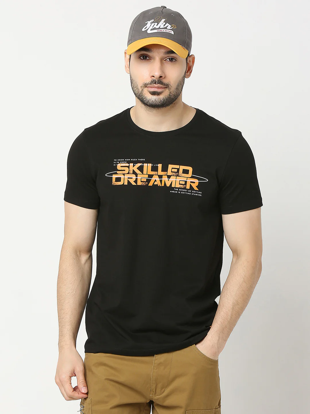 Men Grey Solid Cap - Image 7
