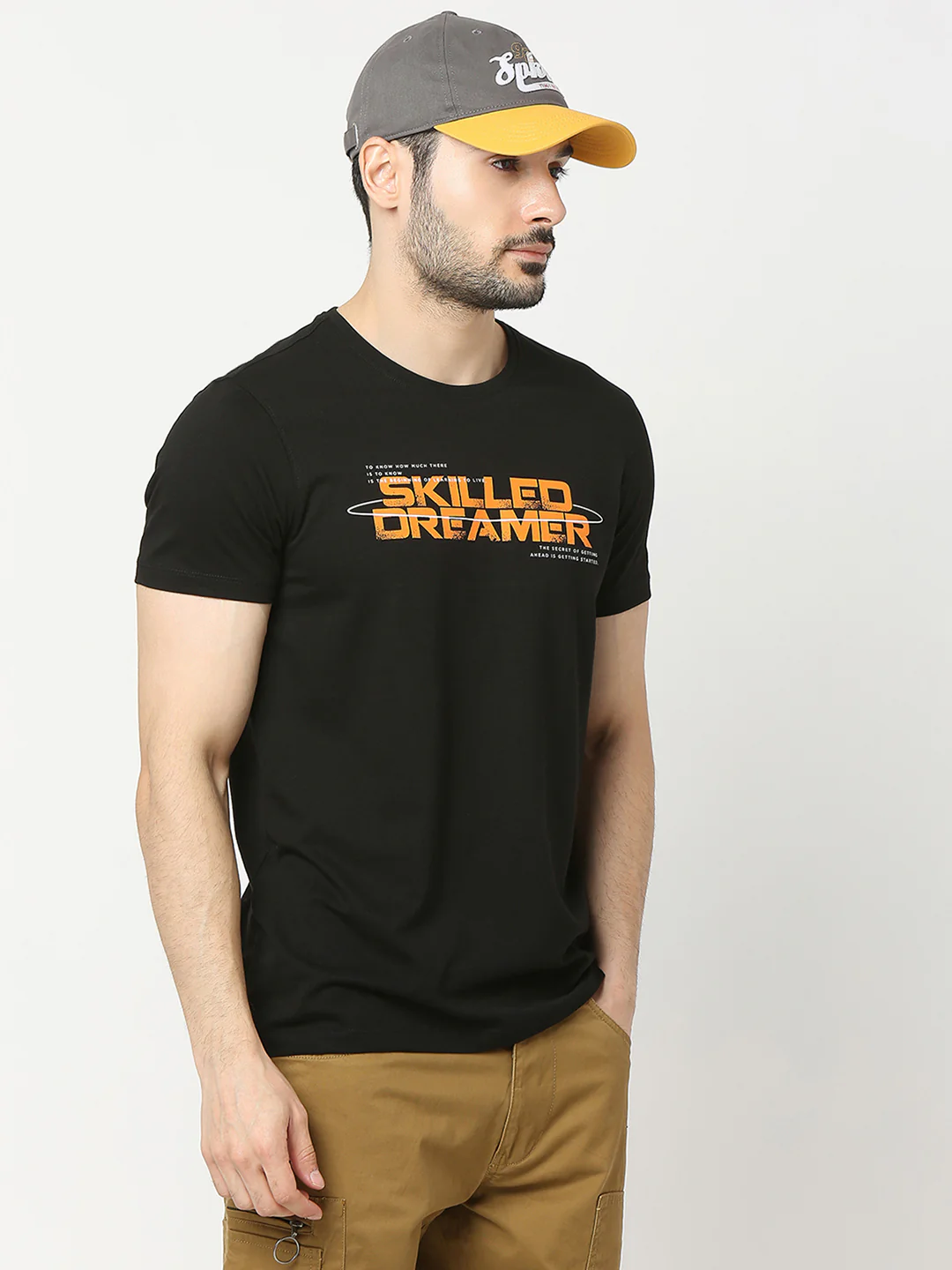 Men Grey Solid Cap - Image 9