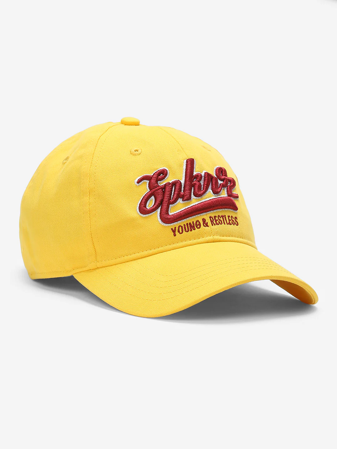 Men Yellow Solid Cap - Image 3