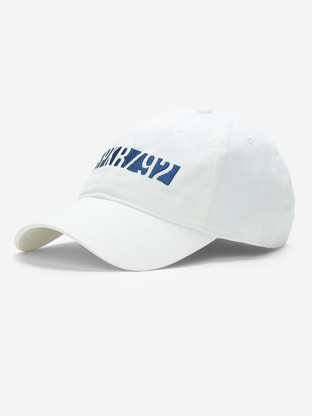 Men White Solid Cap - Image 2
