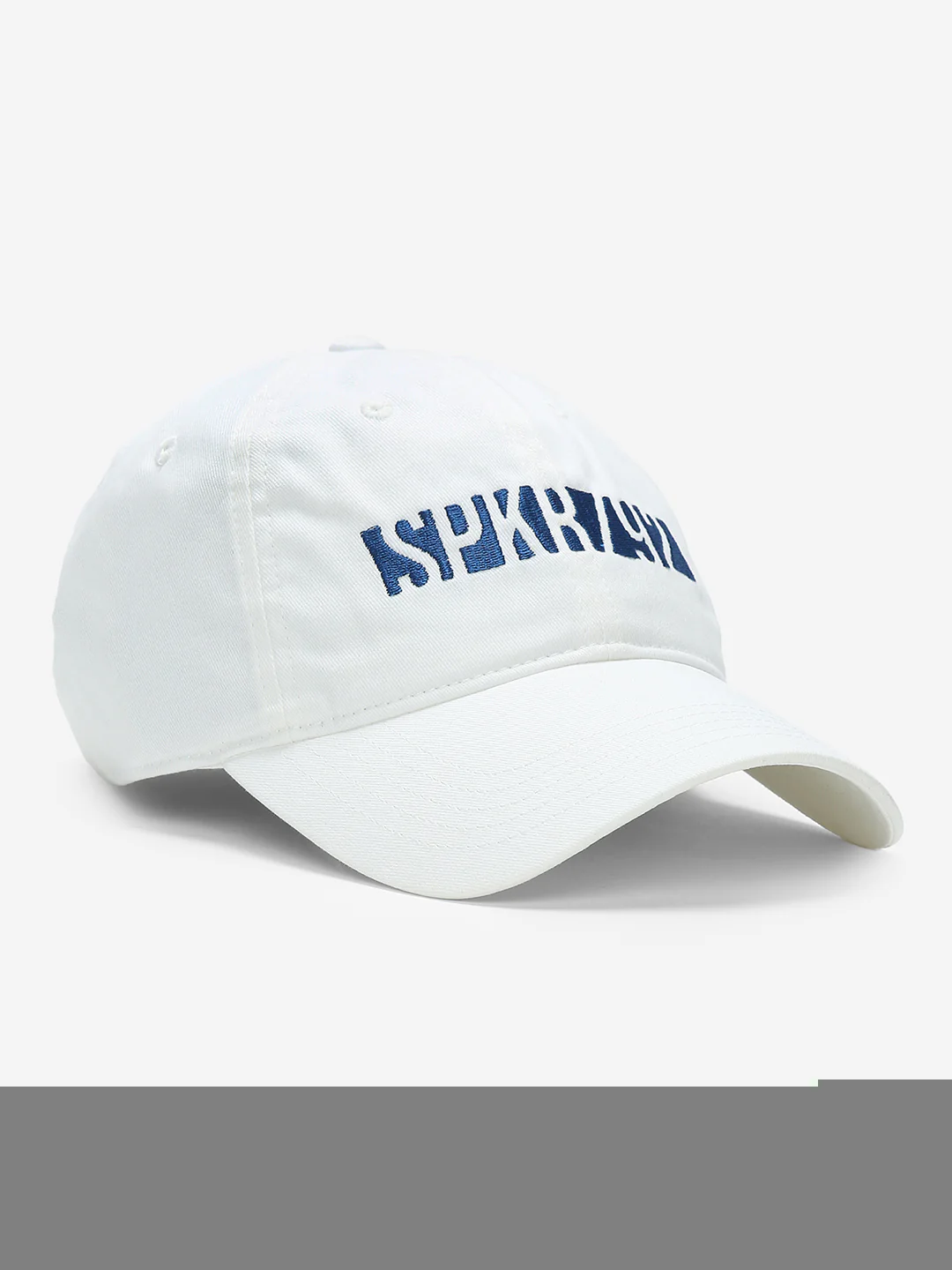 Men White Solid Cap - Image 3