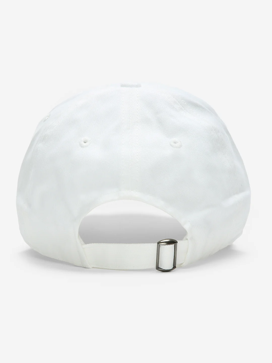 Men White Solid Cap - Image 4