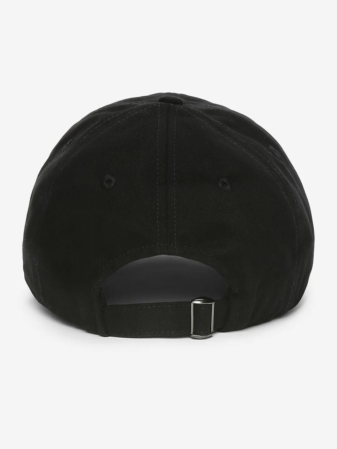 Men Black Solid Cap - Image 4